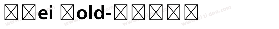 MHei Bold字体转换